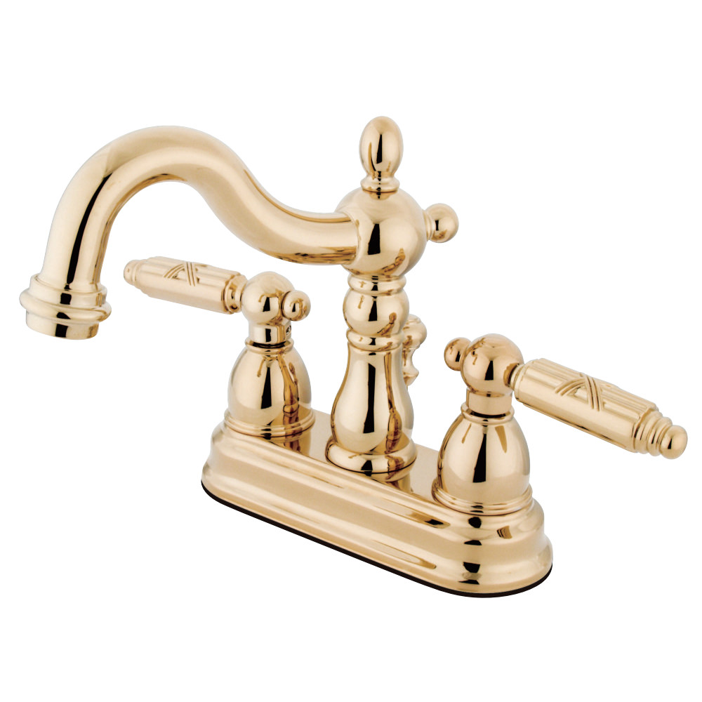 Kingston Brass KB1602GL 4 in. Centerset Bathroom Faucet, Polished Brass