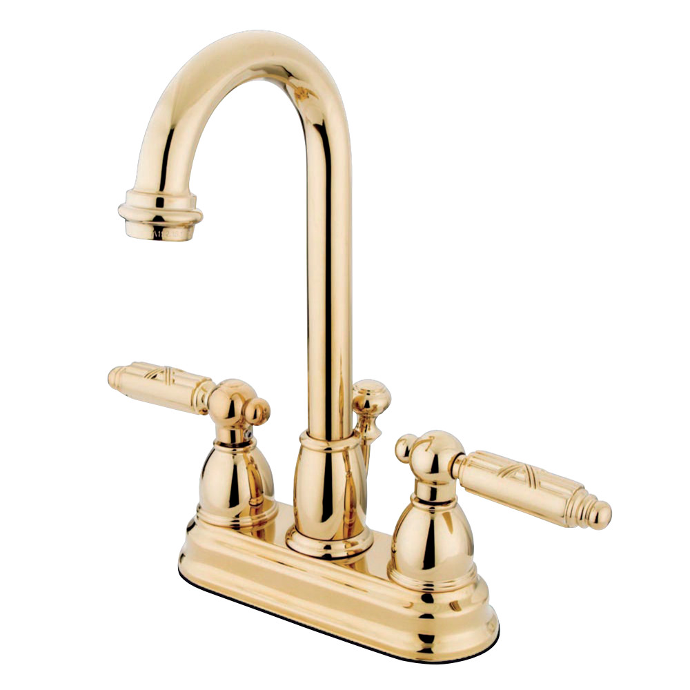 Kingston Brass KB3612GL 4 in. Centerset Bathroom Faucet, Polished Brass