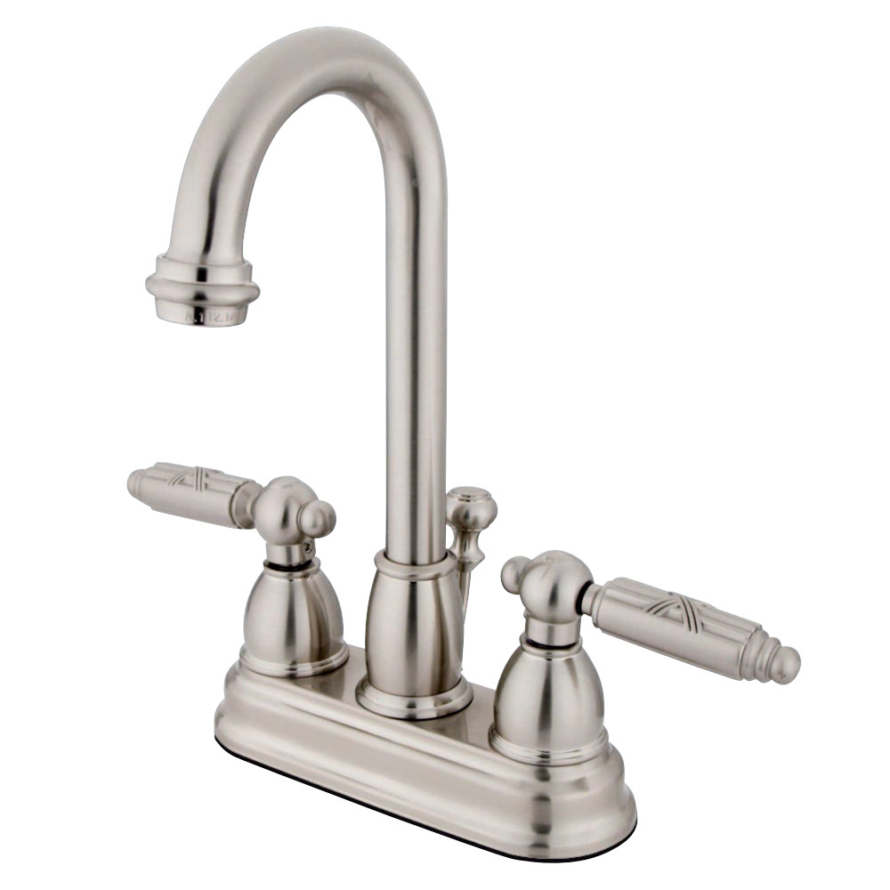 Kingston Brass KB3618GL 4 in. Centerset Bathroom Faucet, Brushed Nickel