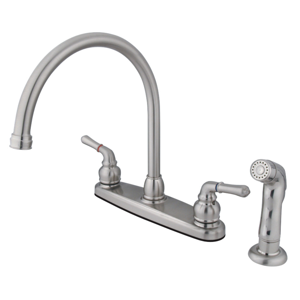 Kingston Brass KB798SP Magellan 8-Inch Centerset Kitchen Faucet, Brushed Nickel