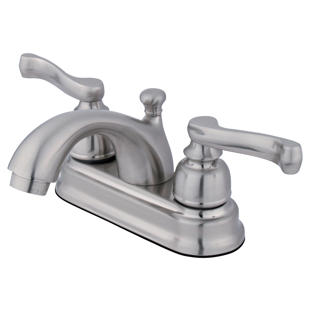 Kingston Brass KB5608FL 4 in. Centerset Bathroom Faucet, Brushed Nickel