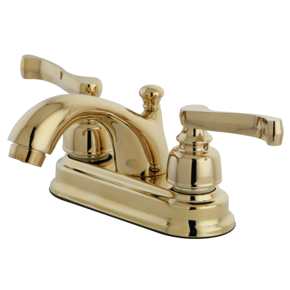 Kingston Brass KB5602FL 4 in. Centerset Bathroom Faucet, Polished Brass