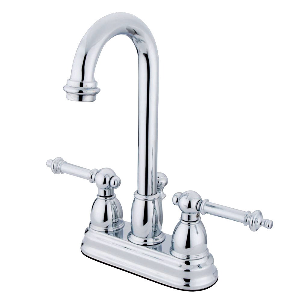 Kingston Brass KB3611TL 4 in. Centerset Bathroom Faucet, Polished Chrome