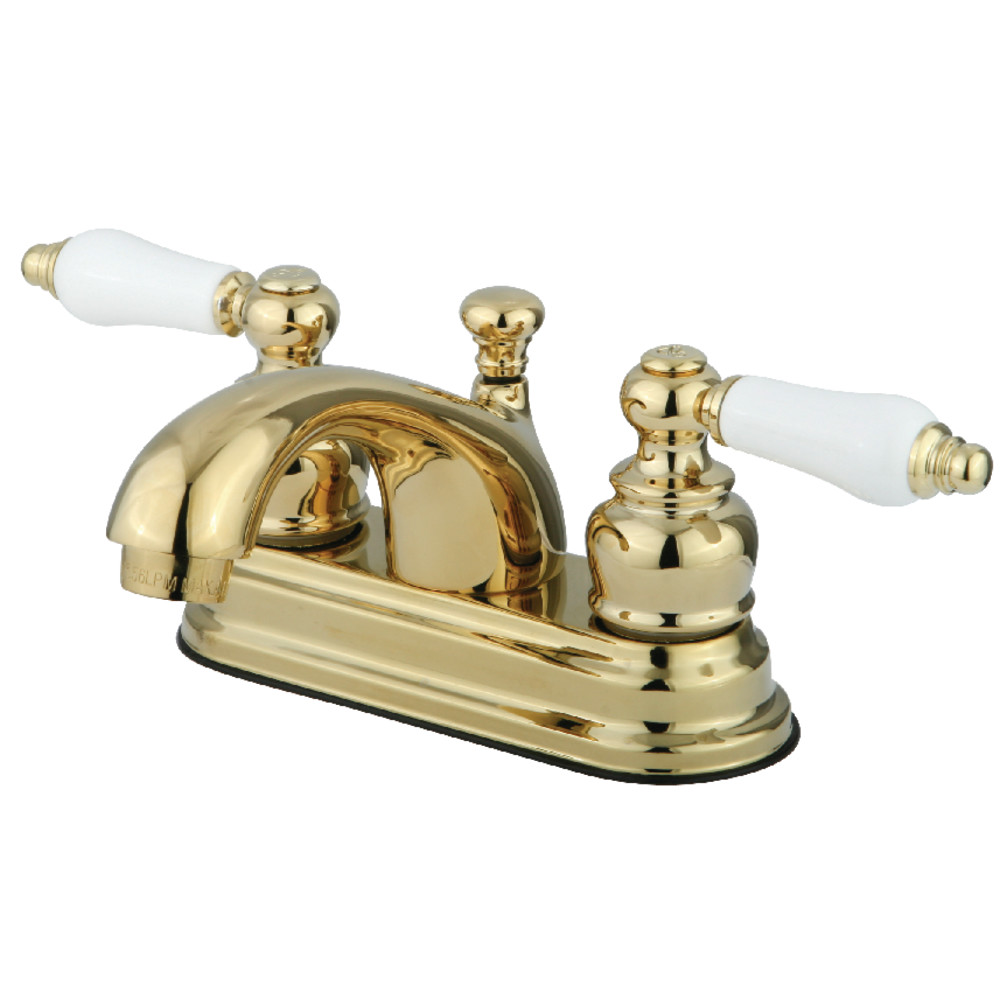 Kingston Brass KB2602PL 4 in. Centerset Bathroom Faucet, Polished Brass