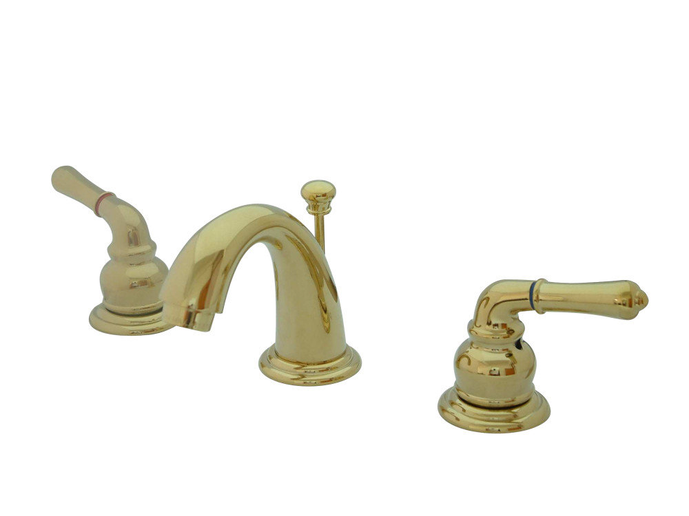 Kingston Brass KB912 Magellan Widespread Bathroom Faucet, Polished Brass