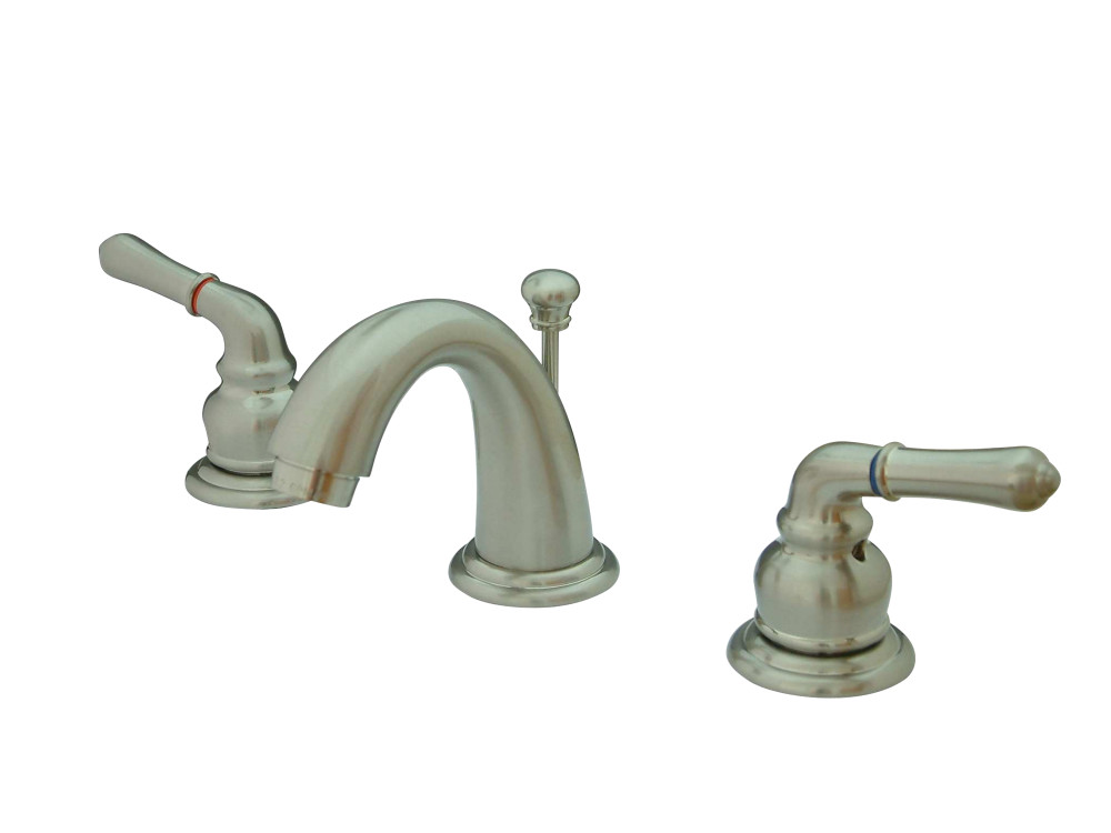 Kingston Brass KB918 Magellan Widespread Bathroom Faucet, Brushed Nickel
