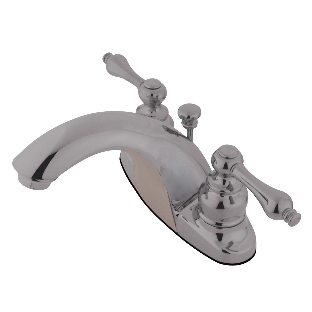 Kingston Brass KB7648AL 4 in. Centerset Bathroom Faucet, Brushed Nickel