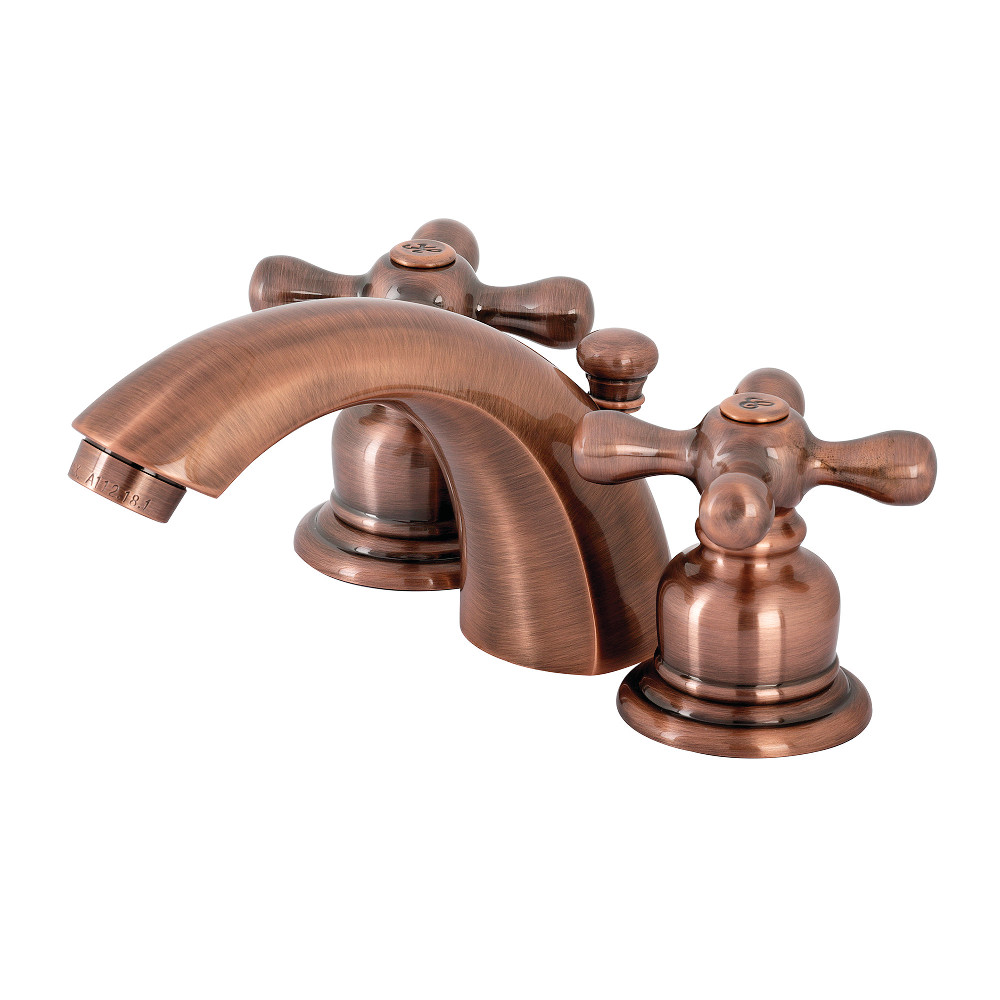 Kingston Brass KB946AX Victorian Mini-Widespread Bathroom Faucet, Antique Copper