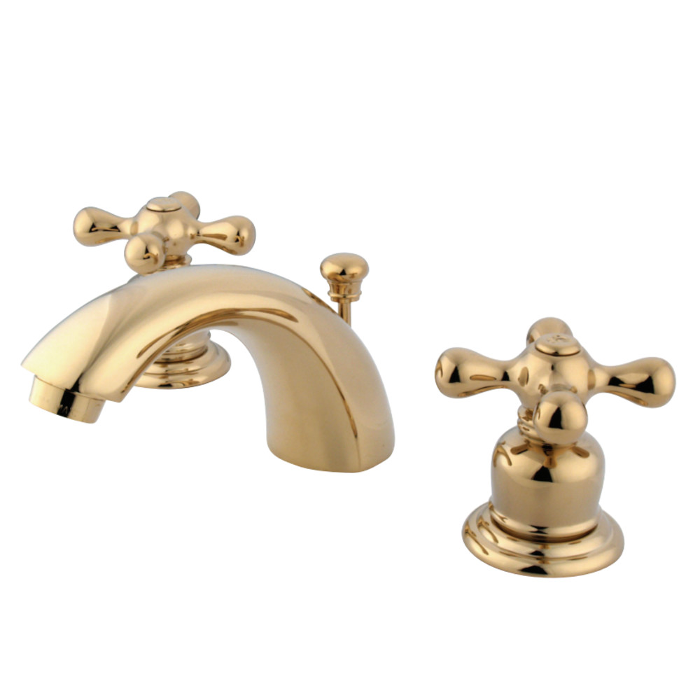Kingston Brass KB942AX Victorian Mini-Widespread Bathroom Faucet, Polished Brass
