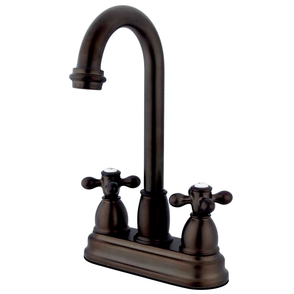 Kingston Brass KB3495AX Restoration 4" Centerset Bar Faucet, Oil Rubbed Bronze