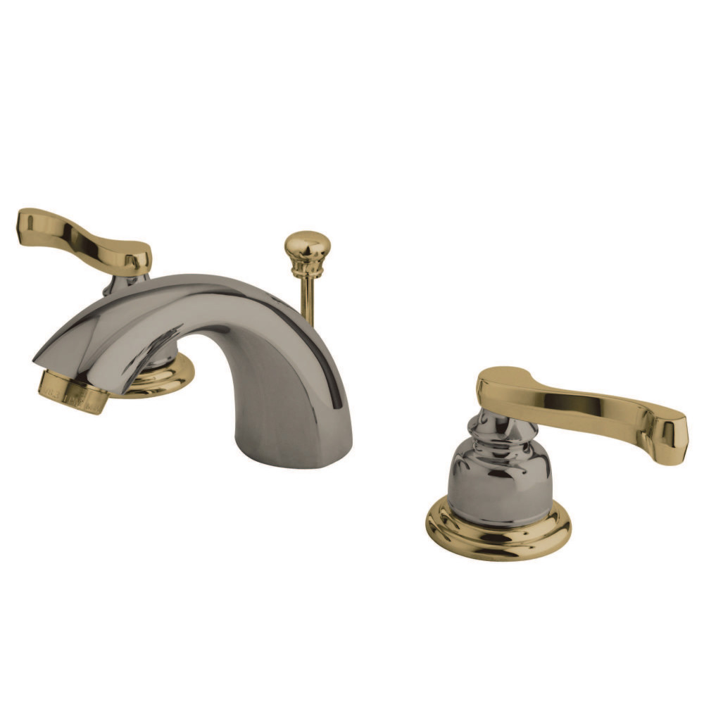 Kingston Brass KB8959FL Mini-Widespread Bathroom Faucet, Brushed Nickel/Polished Brass