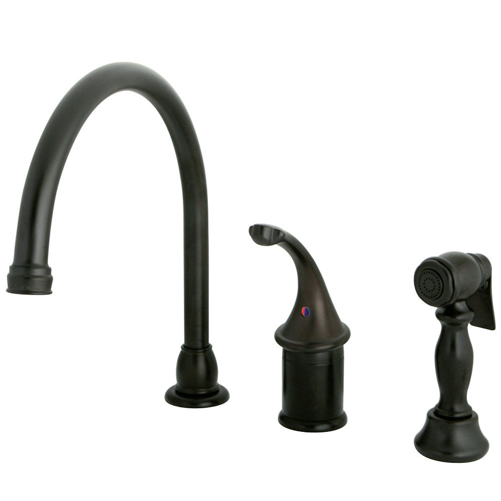 Kingston Brass KB3815GLBS Widespread Kitchen Faucet, Oil Rubbed Bronze