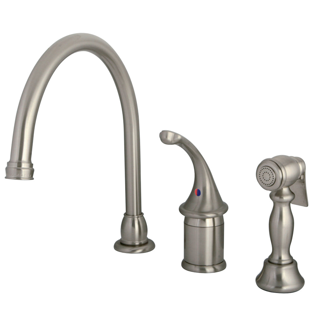 Kingston Brass KB3818GLBS Widespread Kitchen Faucet, Brushed Nickel