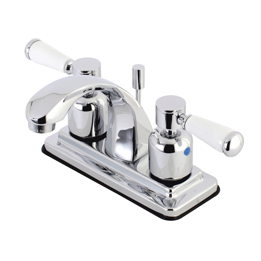 Kingston Brass KB4641DPL 4 in. Centerset Bathroom Faucet, Polished Chrome