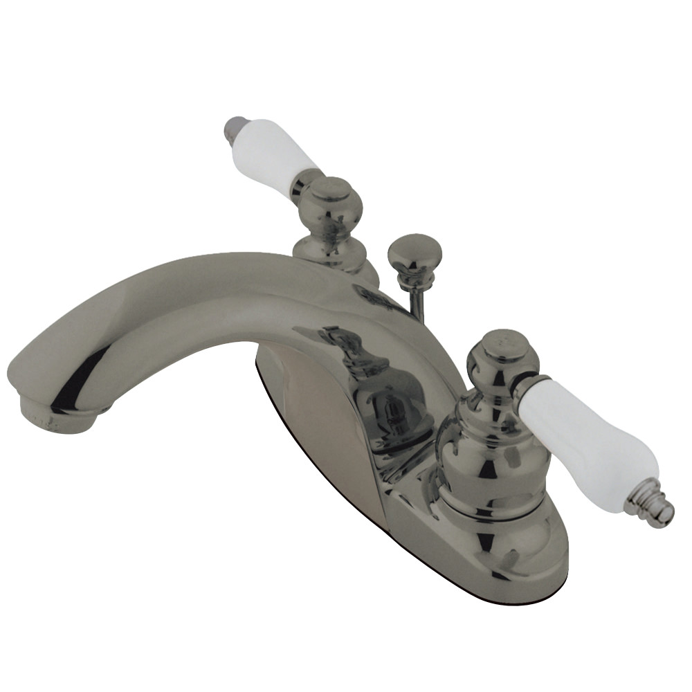 Kingston Brass KB7648PL 4 in. Centerset Bathroom Faucet, Brushed Nickel