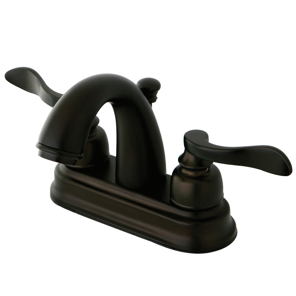 Kingston Brass KB8615NFL 4 in. Centerset Bathroom Faucet, Oil Rubbed Bronze