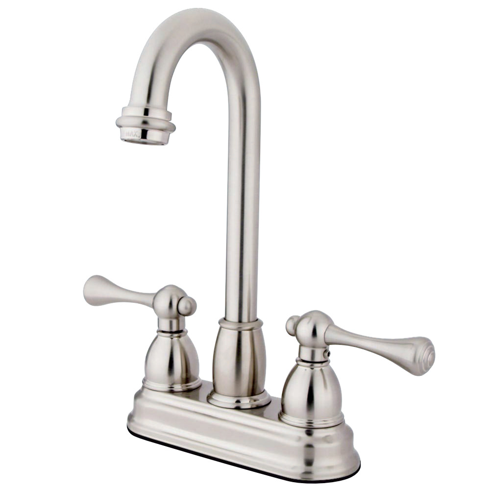 Kingston Brass KB3498BL Vintage Collection Classic 4" Centerset Bar Faucet, Brushed Nickel