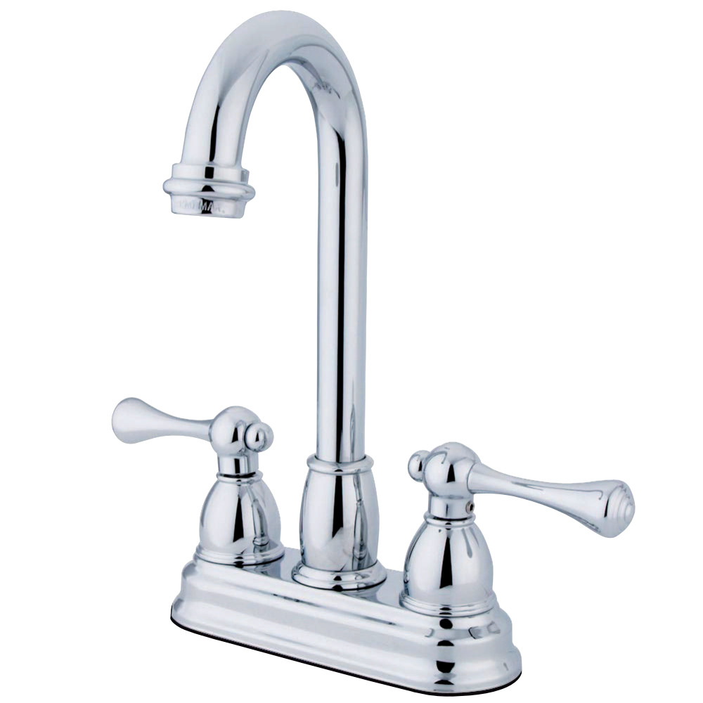 Kingston Brass KB3491BL Vintage Collection Classic 4" Centerset Bar Faucet, Polished Chrome