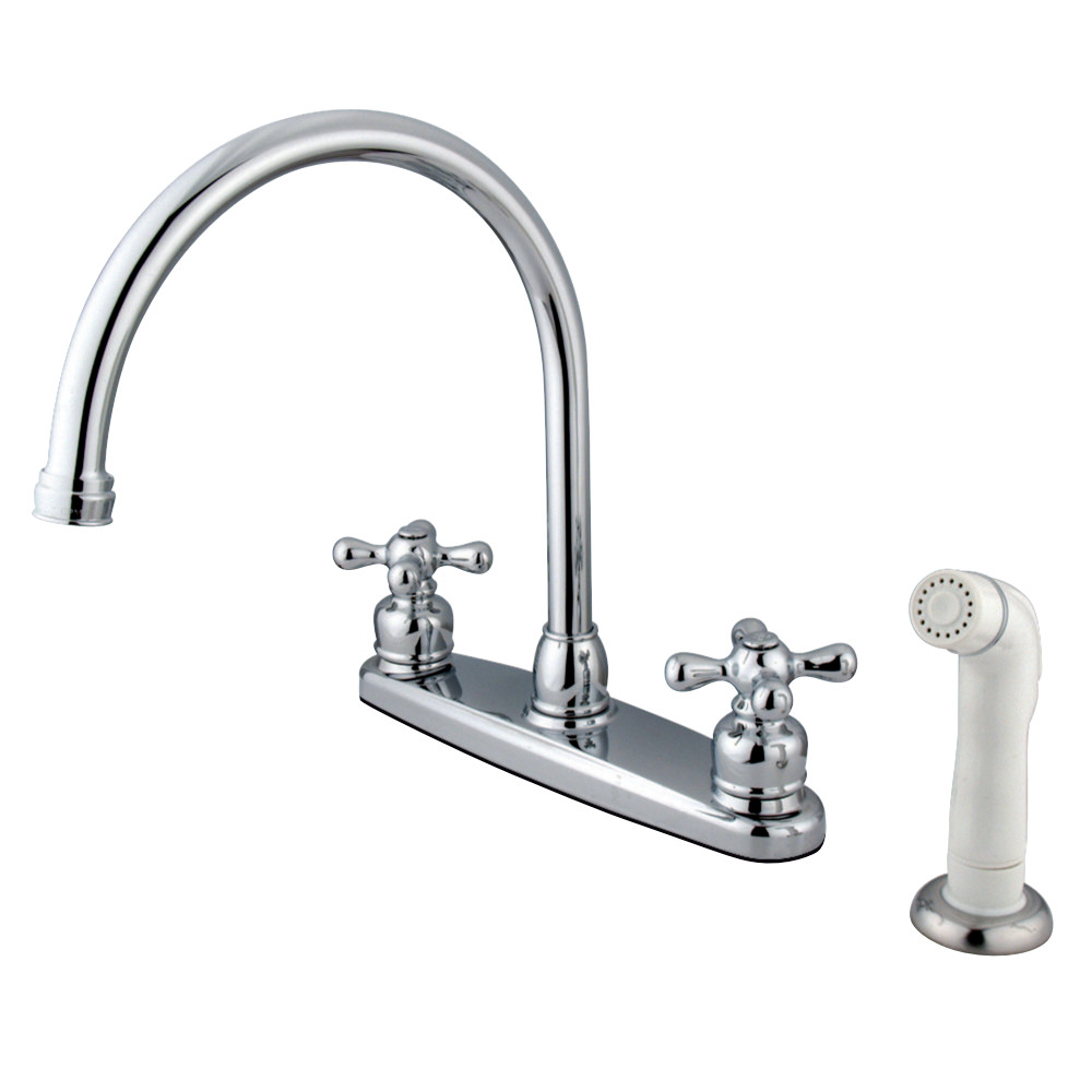 Kingston Brass KB721AX Vintage Centerset Kitchen Faucet, Polished Chrome