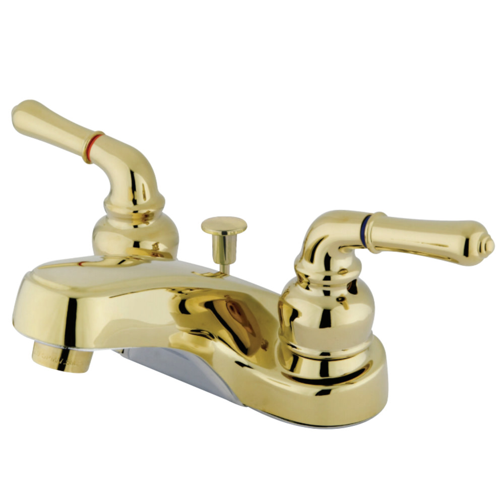Kingston Brass KB252 4 in. Centerset Bathroom Faucet, Polished Brass