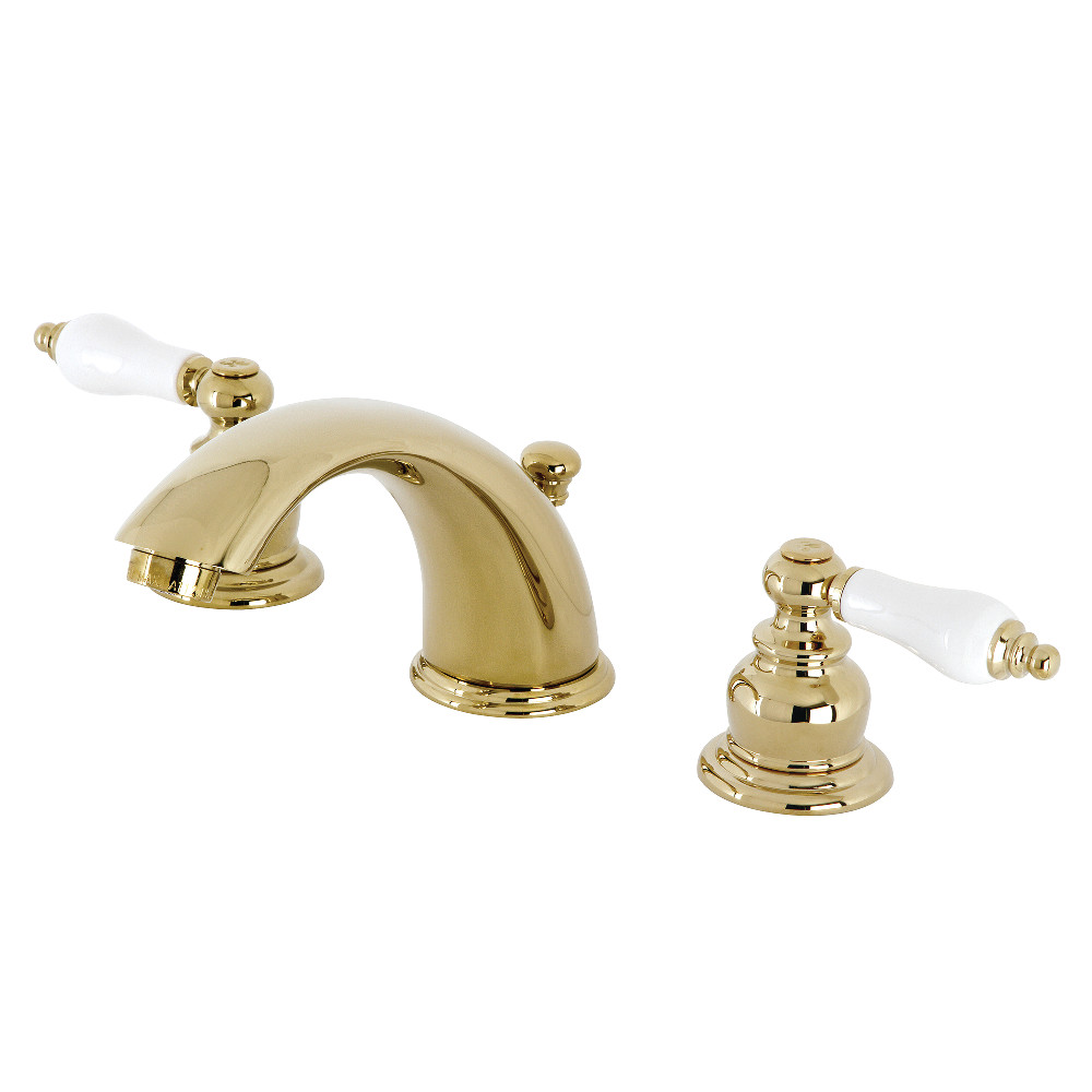 Kingston Brass KB972PLB Widespread Bathroom Faucet, Polished Brass