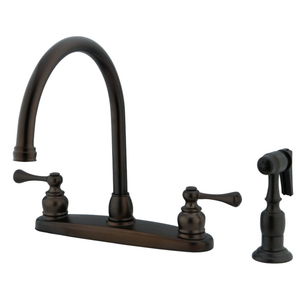 Kingston Brass KB725BLBS 8-Inch Centerset Kitchen Faucet, Oil Rubbed Bronze