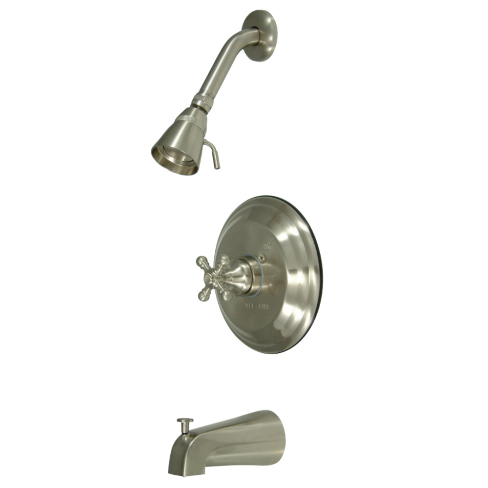 Kingston Brass KB2638BX English Vintage Tub & Shower Faucet, Brushed Nickel