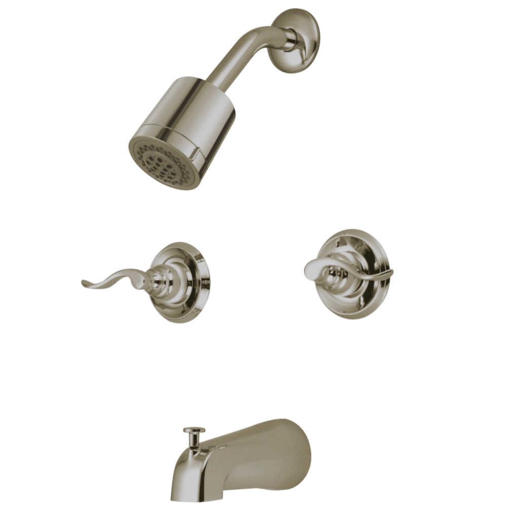Kingston Brass KB8248NFL NuWave French Tub & Shower Faucet, Brushed Nickel
