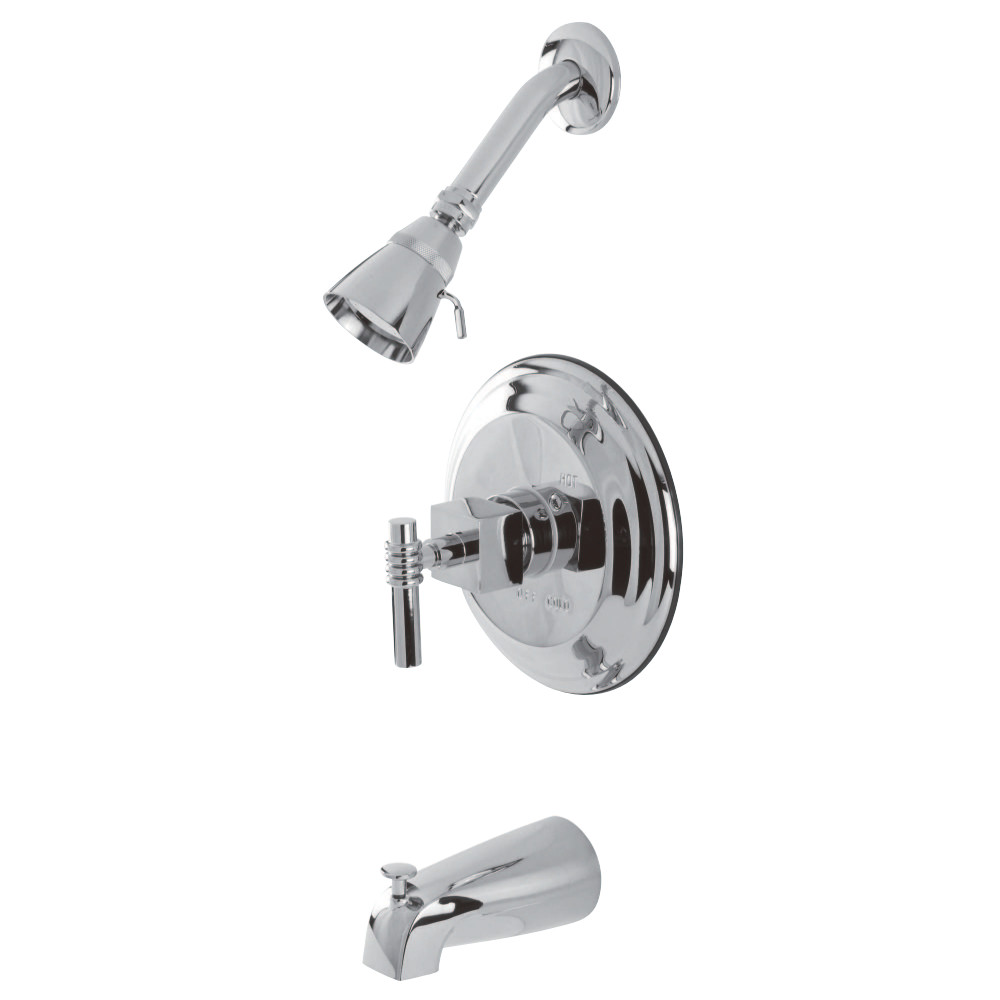 Kingston Brass KB2631QL Milano Tub & Shower Faucet, Polished Chrome