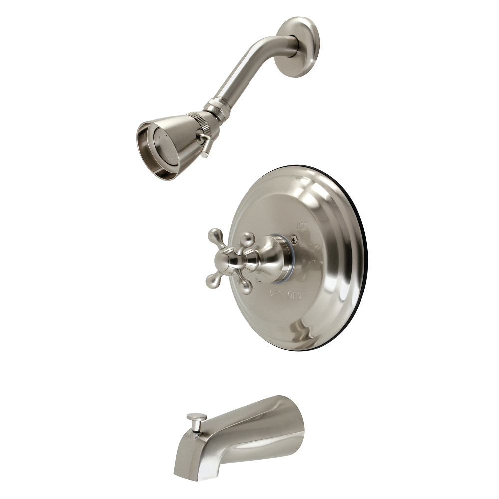 Kingston Brass KB2638KX Tub and Shower Faucet, Brushed Nickel