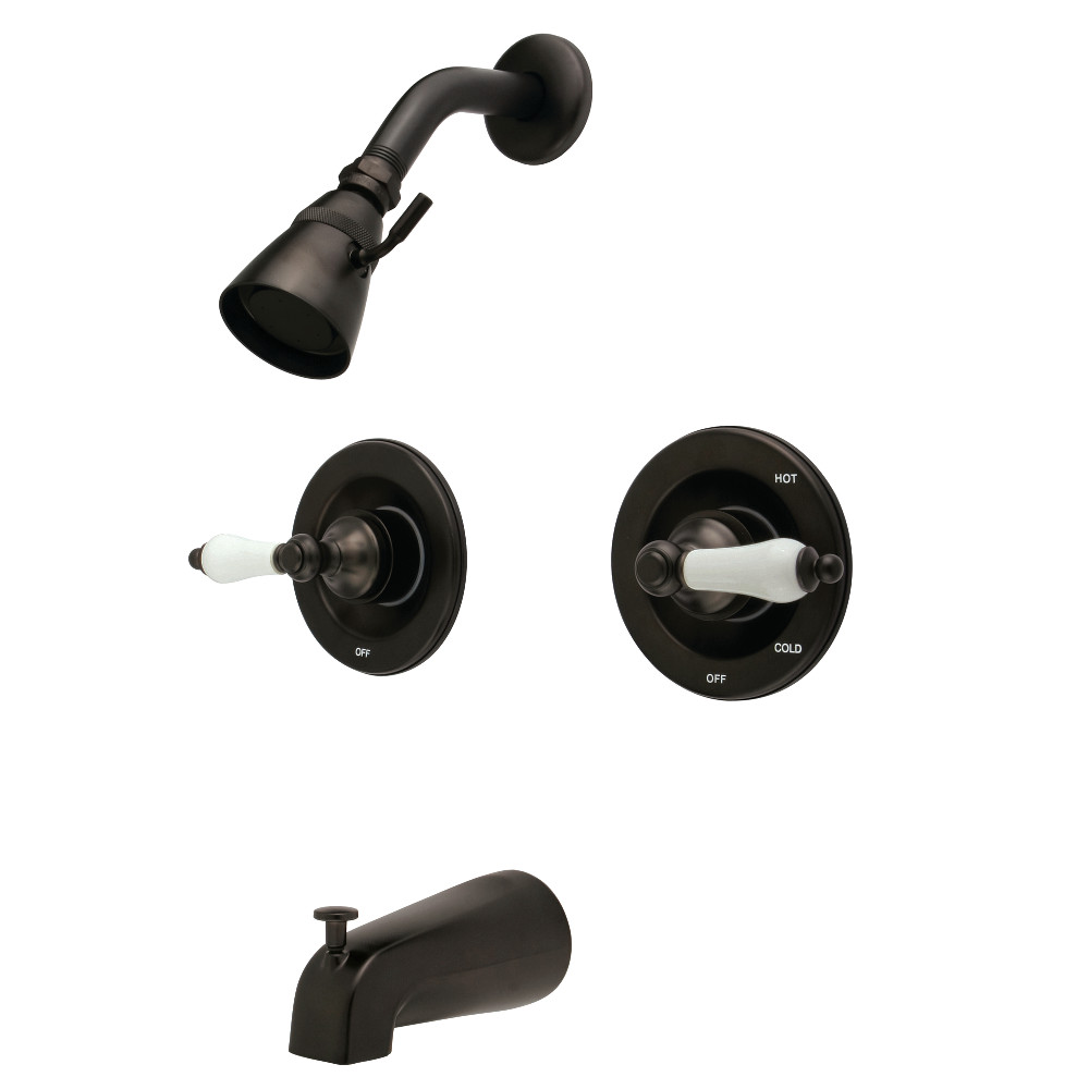 Kingston Brass KB665PL Tub and Shower Faucet, Oil Rubbed Bronze