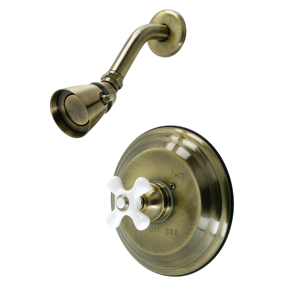Kingston Brass KB3633PXSO Restoration Pressure Balanced Shower Faucet, Antique Brass