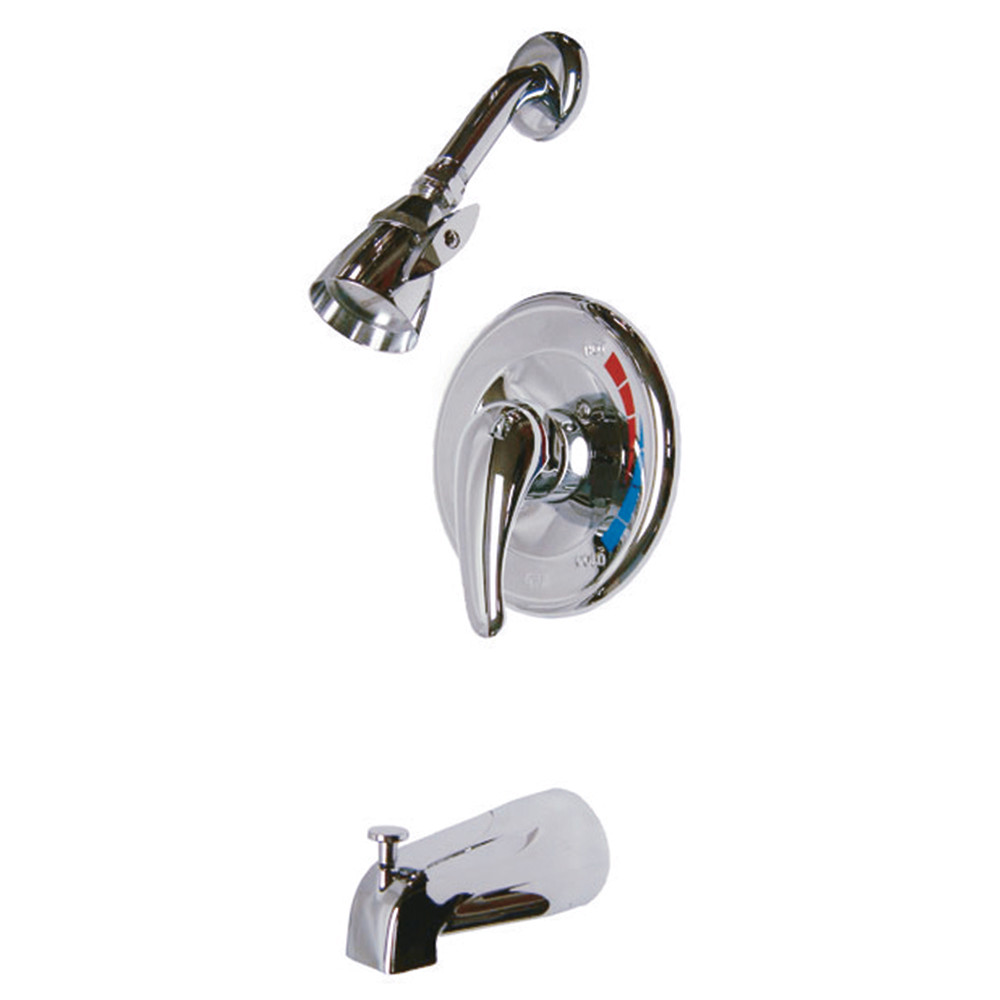 Kingston Brass KB6651LL Tub and Shower Faucet, Polished Chrome