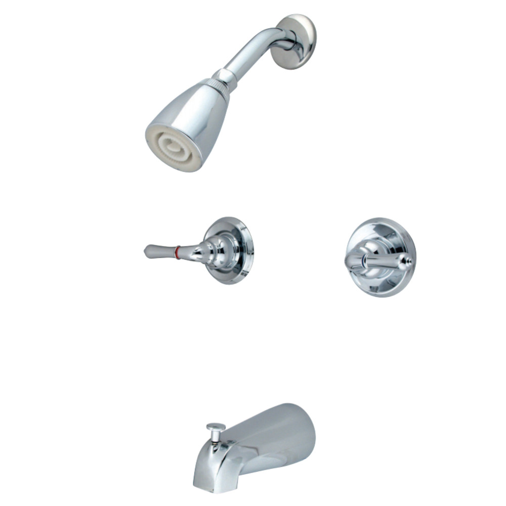 Kingston Brass KB241 Magellan Tub and Shower Faucet Two Handles, Polished Chrome