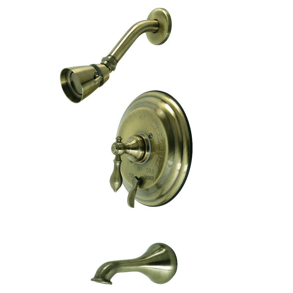 Kingston Brass KB36330ACL American Classic Single-Handle Tub and Shower Faucet, Antique Brass