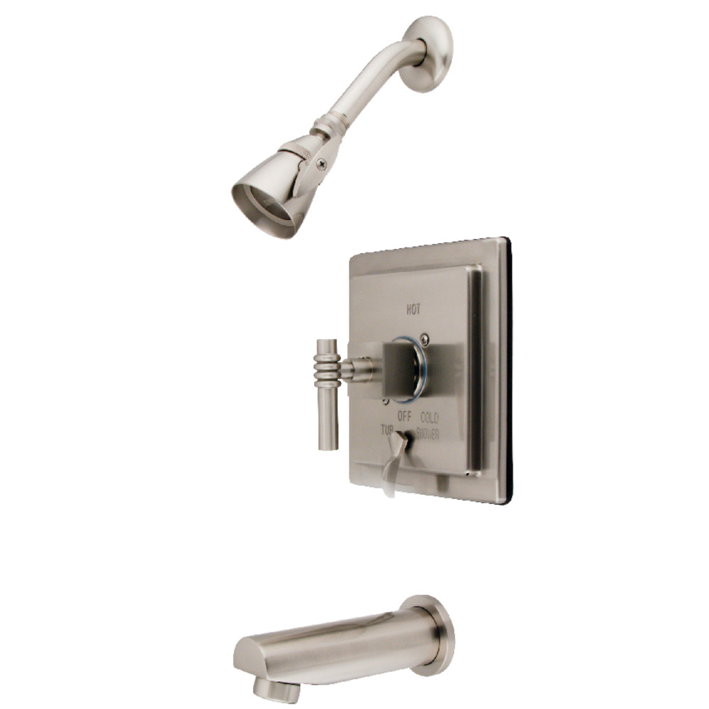 Kingston Brass KB86580QL Tub and Shower Faucet, Brushed Nickel