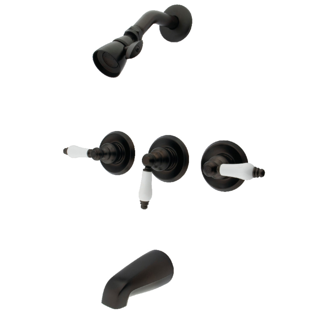Kingston Brass KB235PL Tub and Shower Fauect, Oil Rubbed Bronze
