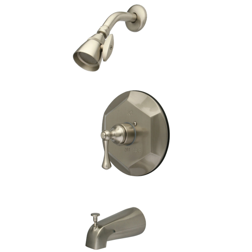 Kingston Brass KB4638BL English Vintage Tub with Shower Faucet, Brushed Nickel