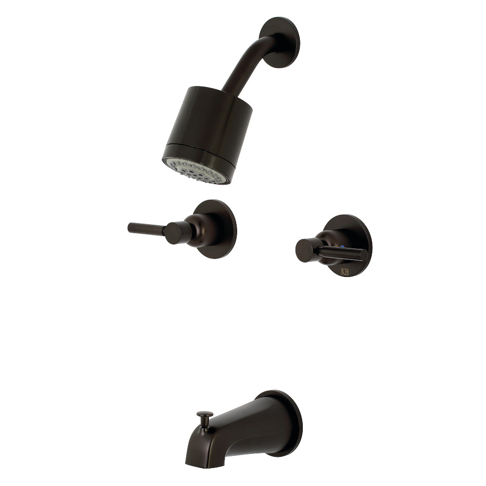 Kingston Brass KBX8145DL Concord Two-Handle Tub and Shower Faucet, Oil Rubbed Bronze