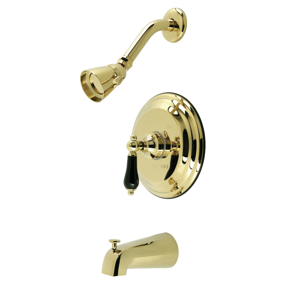 Kingston Brass KB3632PKL Duchess Tub and Shower Faucet, Polished Brass