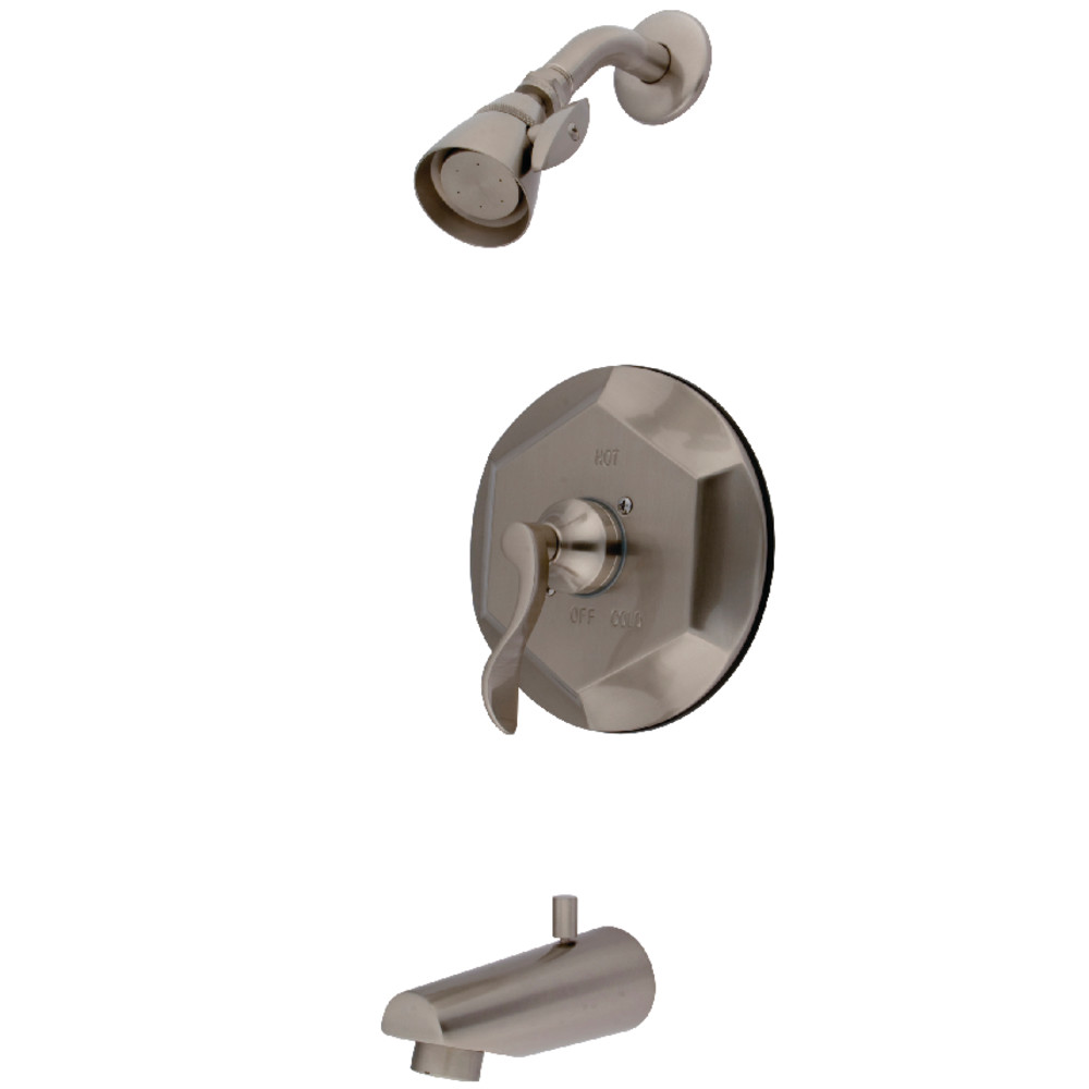 Kingston Brass KB4638DFL Tub and Shower Faucet, Brushed Nickel