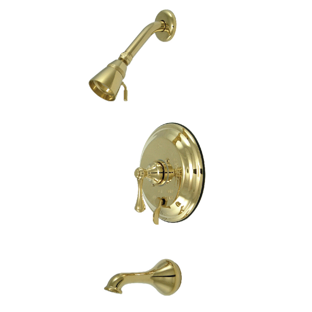 Kingston Brass KB36320BL Tub and Shower Faucet, Polished Brass
