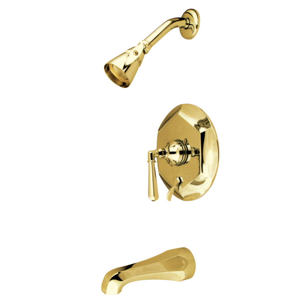 Kingston Brass KB46320HL Tub and Shower Faucet, Polished Brass