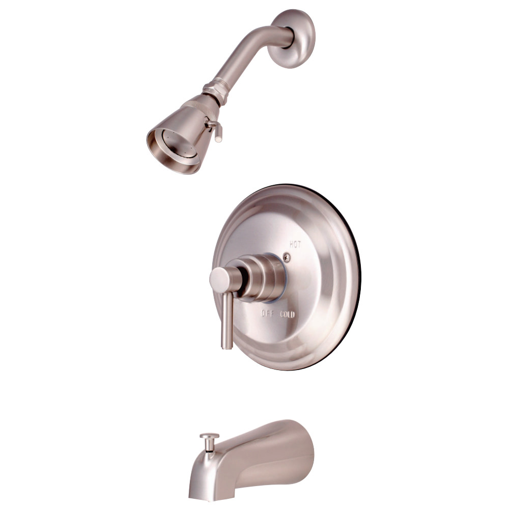 Kingston Brass KB2638DL Concord Tub & Shower Faucet, Brushed Nickel