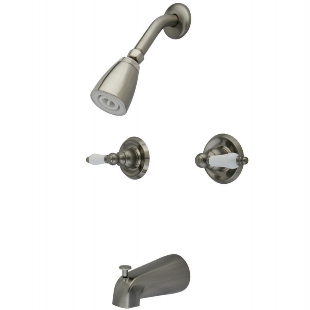 Kingston Brass KB248PL Tub and Shower Faucet, Brushed Nickel