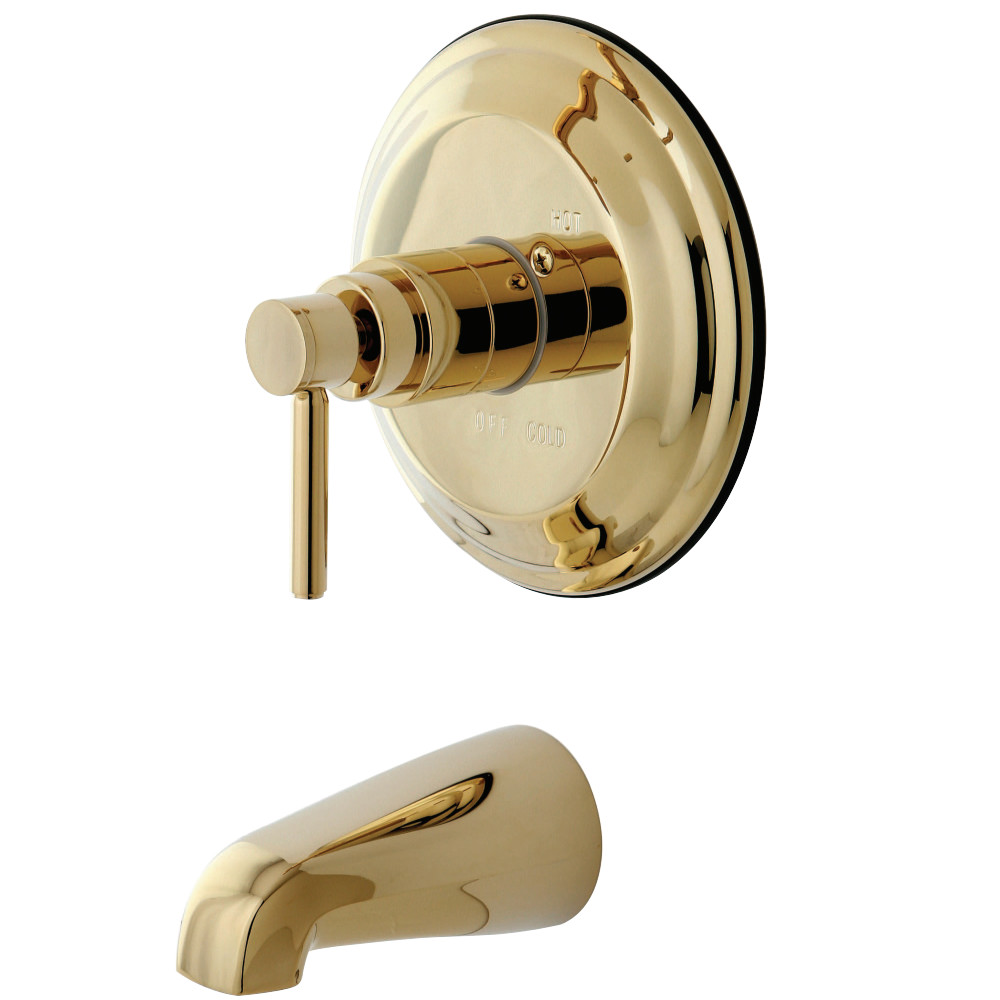Kingston Brass KB2632DLTO Concord Tub & Shower Faucet (Shower Head Not Included), Polished Brass