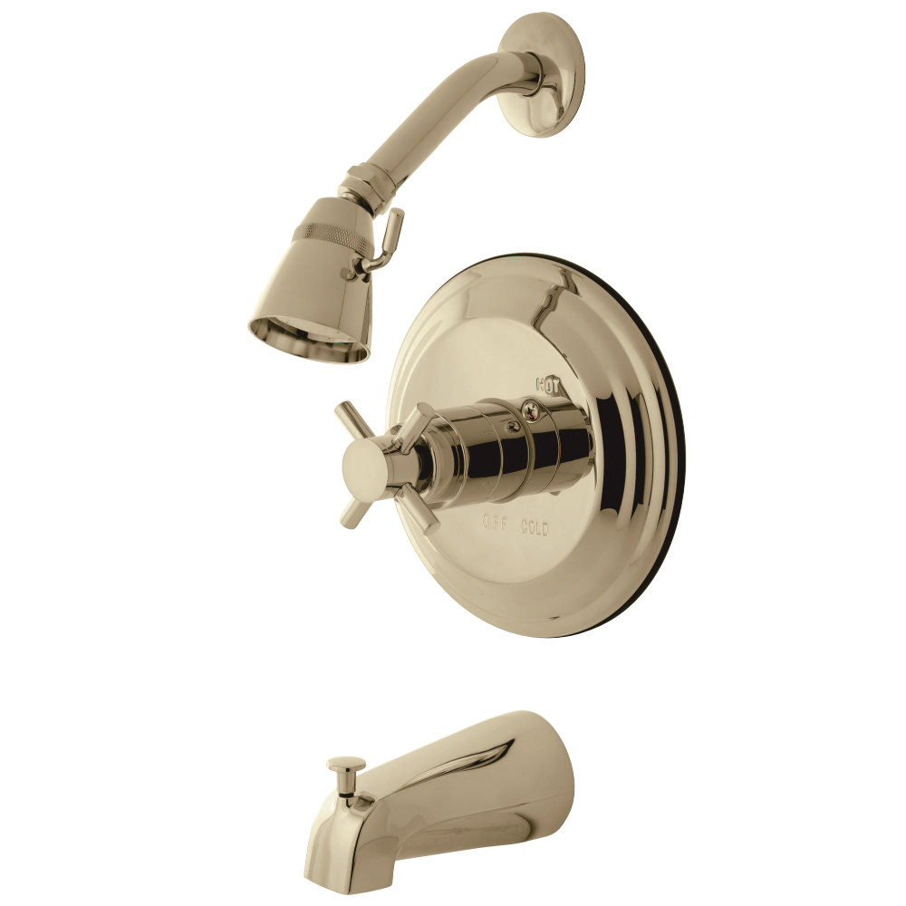 Kingston Brass KB2632DX Concord Tub & Shower Faucet, Polished Brass