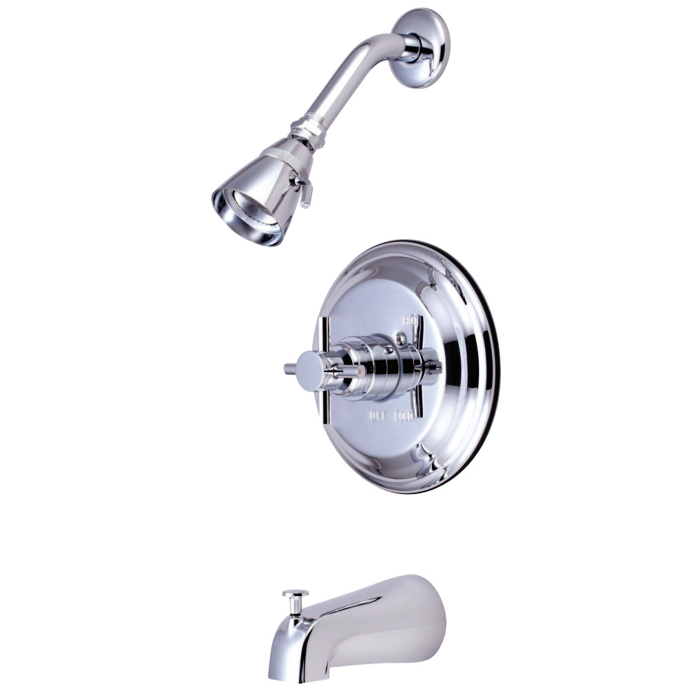 Kingston Brass KB2631DX Concord Tub & Shower Faucet, Polished Chrome