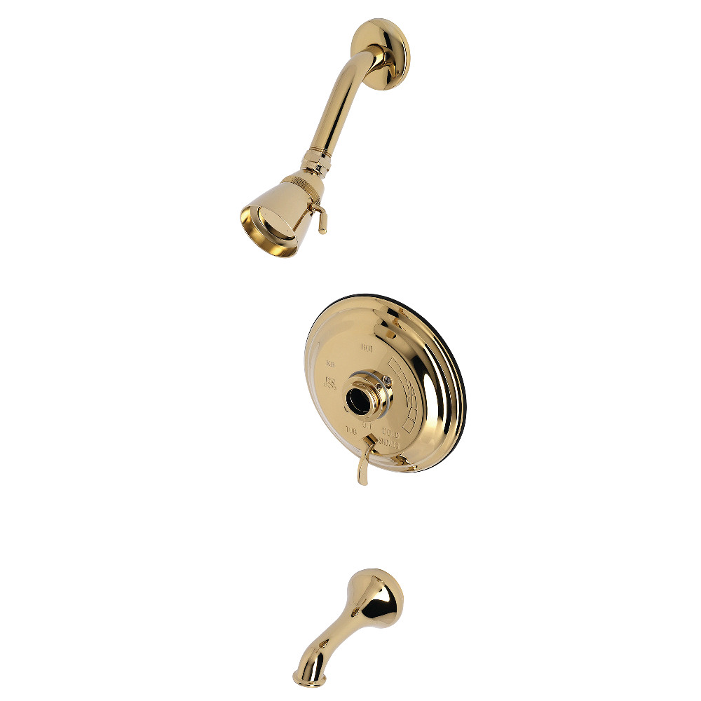 Kingston Brass KB36320TLH Tub and Shower Trim Only Without Handle, Polished Brass