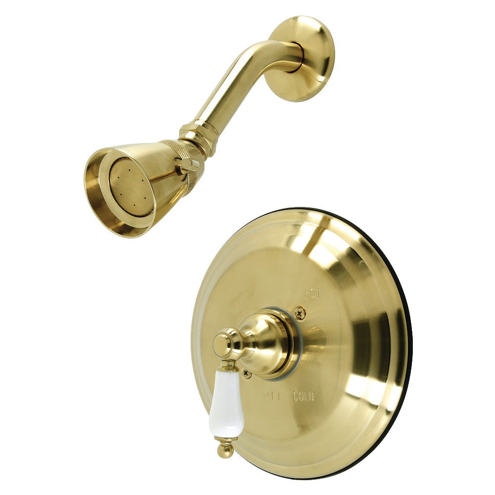 Kingston Brass KB3637PLSO Restoration Pressure Balanced Shower Faucet, Brushed Brass